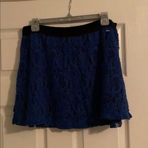 Blue lace skirt